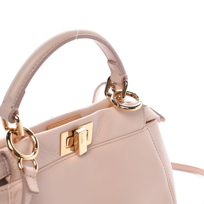 Fendi Nappa Mini Peekaboo Iconic Satchel Rosa Plaster 10 of 14