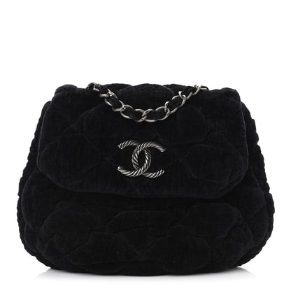 Chanel Velvet Mini Bubble Quilt Flap Black 1 of 8
