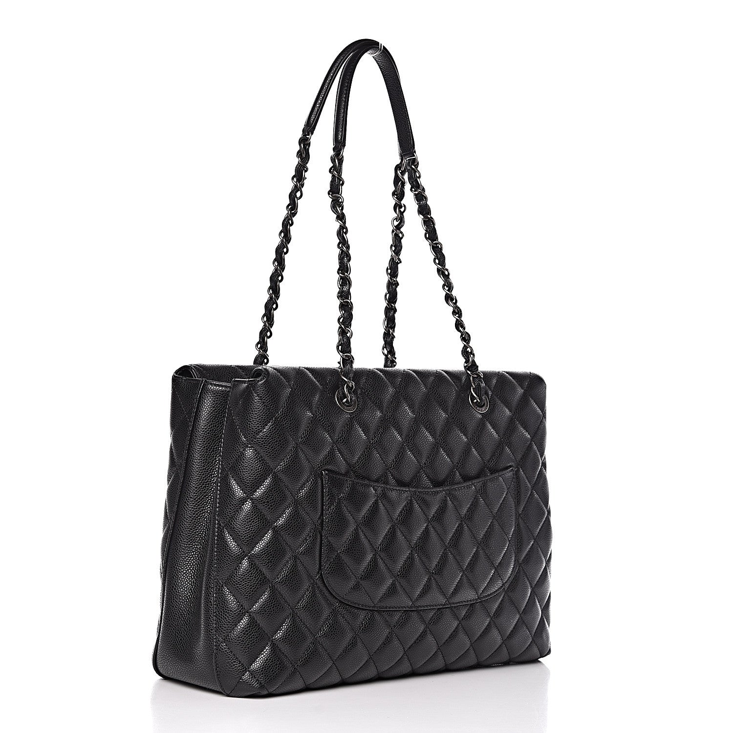 Chanel Caviar Quilted City Shopping Tote Black 3 of 10