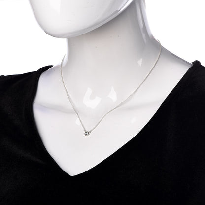 Tiffany Sterling Silver Aquamarine Elsa Peretti Color By The Yard Pendant Necklace 2 of 6