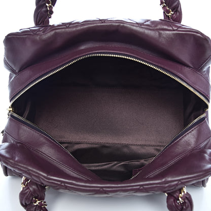 Chanel Lambskin Lady Braid Bowler Purple 5 of 11