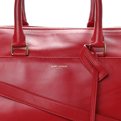 Saint Laurent Calfskin Classic Duffle 12 Bag Red 7 of 9