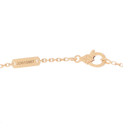 Van Cleef & Arpels 18K Rose Gold Diamond Silver Obsidian Vintage Alhambra Pendant Necklace 5 of 5