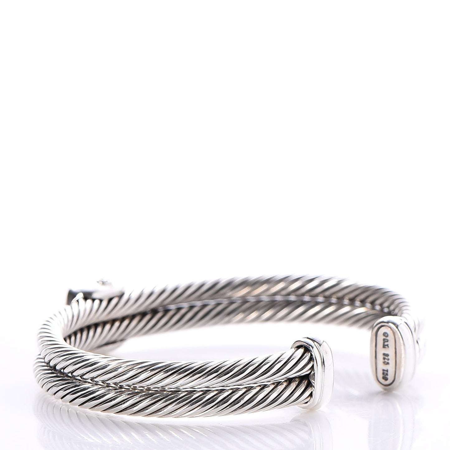 Sterling Silver 18K Yellow Gold Black Onyx Albion Cable Bracelet