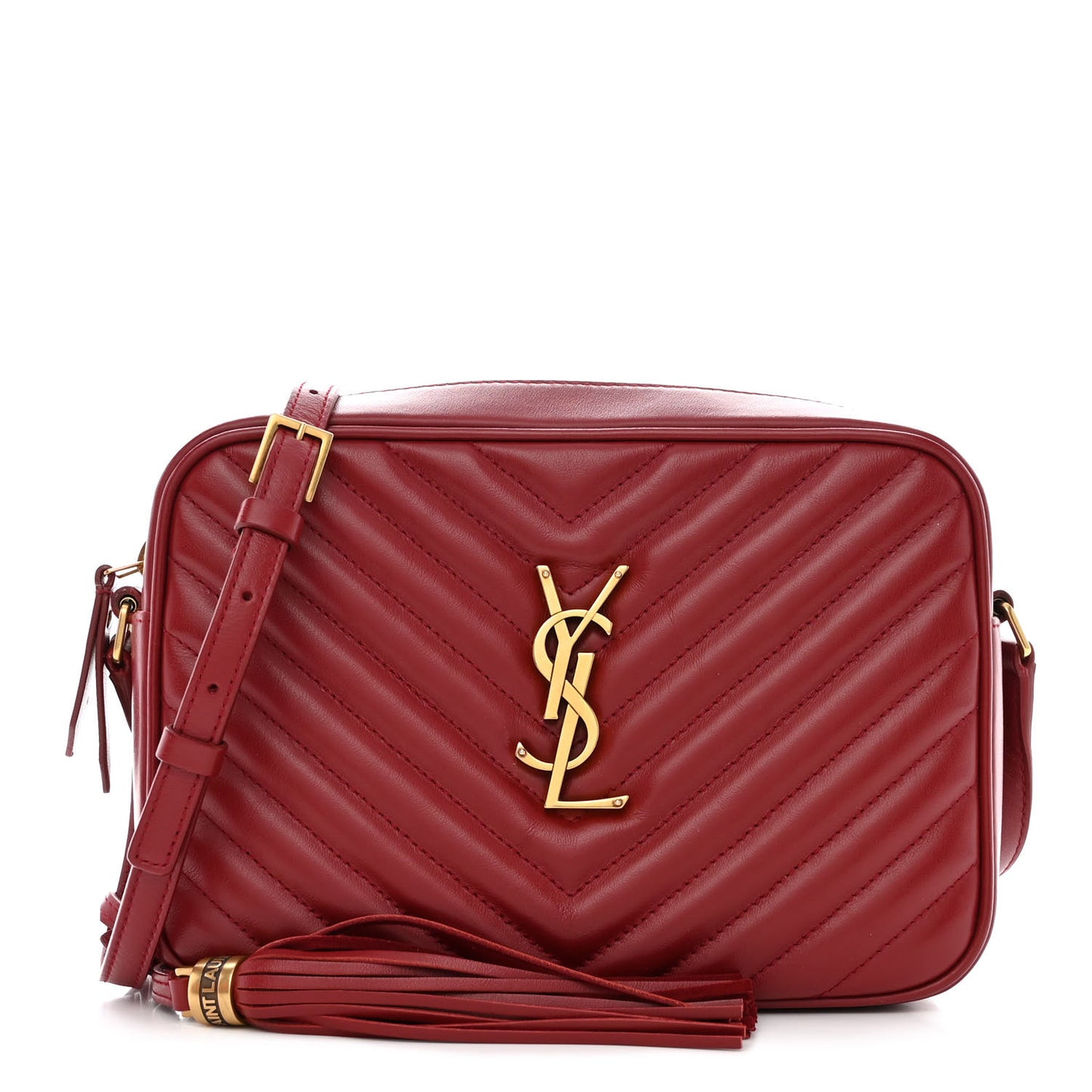 Calfskin Matelasse Monogram Lou Camera Bag Rouge Eros