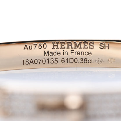 Hermes 18K Rose Gold Diamond PM Kelly Pave Bracelet SH 4 of 6