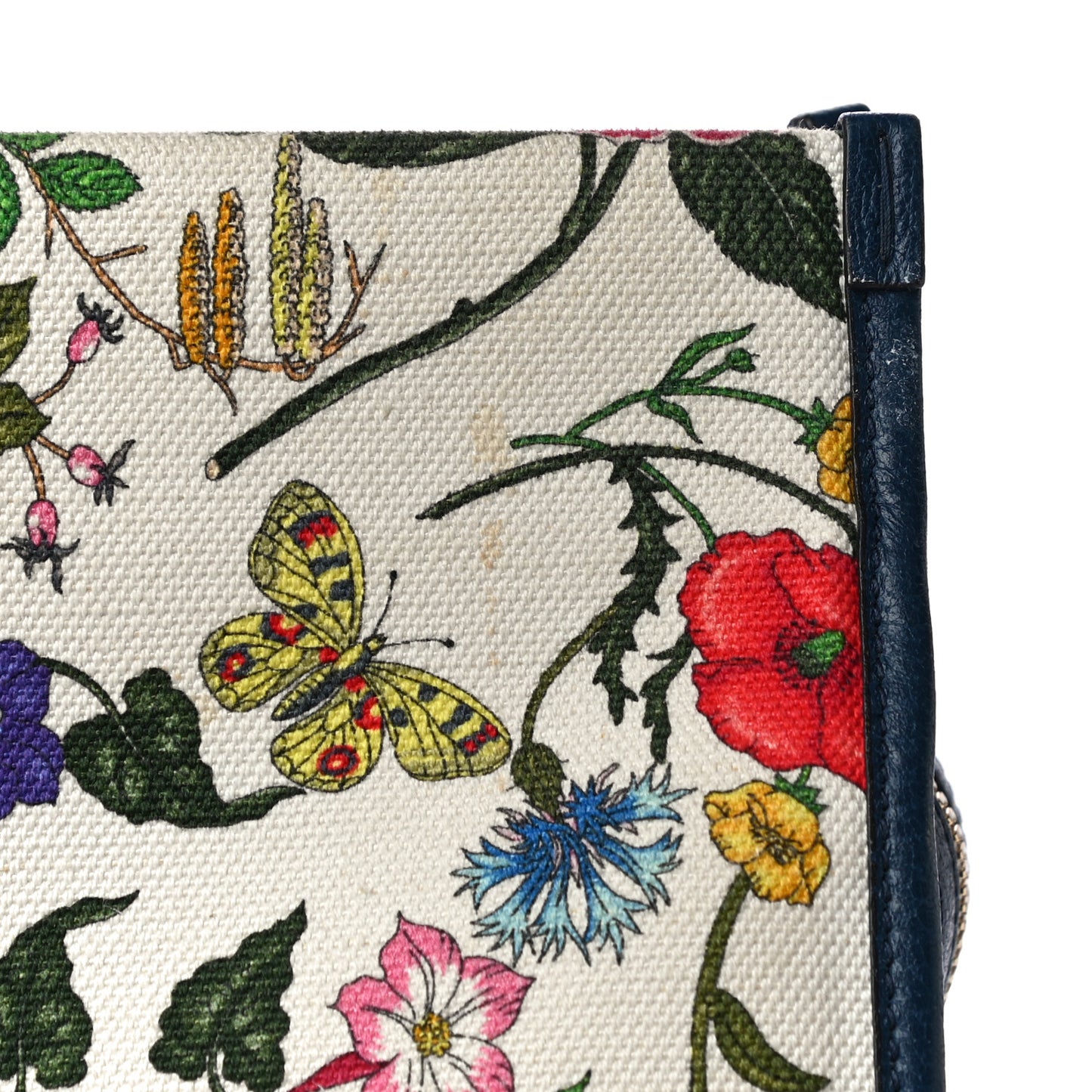 Canvas Large Flora Tote Navy Multicolor