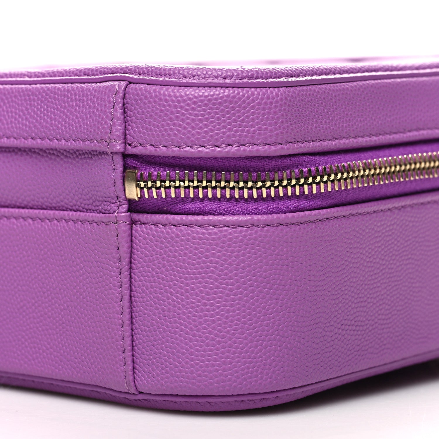 Chanel Caviar Quilted Medium CC Filigree Vanity Case Purple 10 of 11