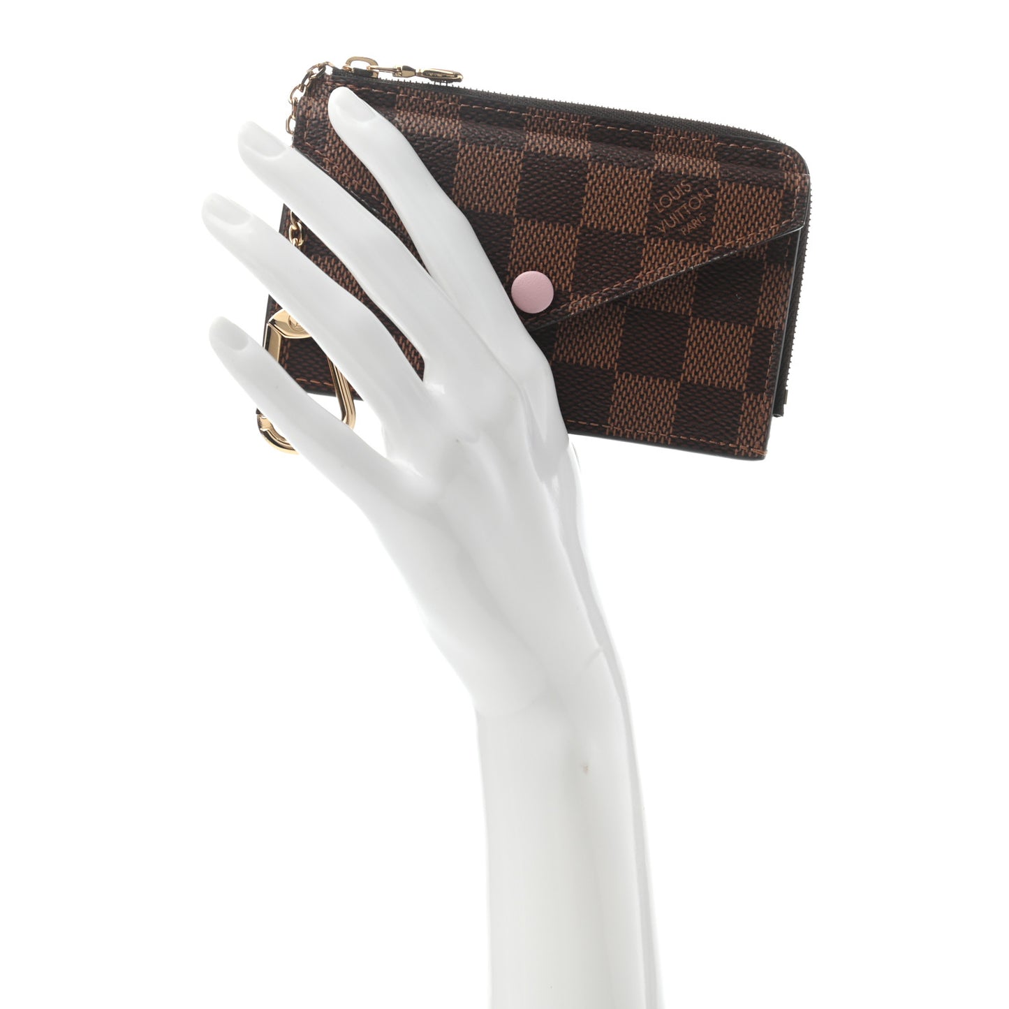 Damier Ebene Recto Verso Card Holder Rose Ballerine