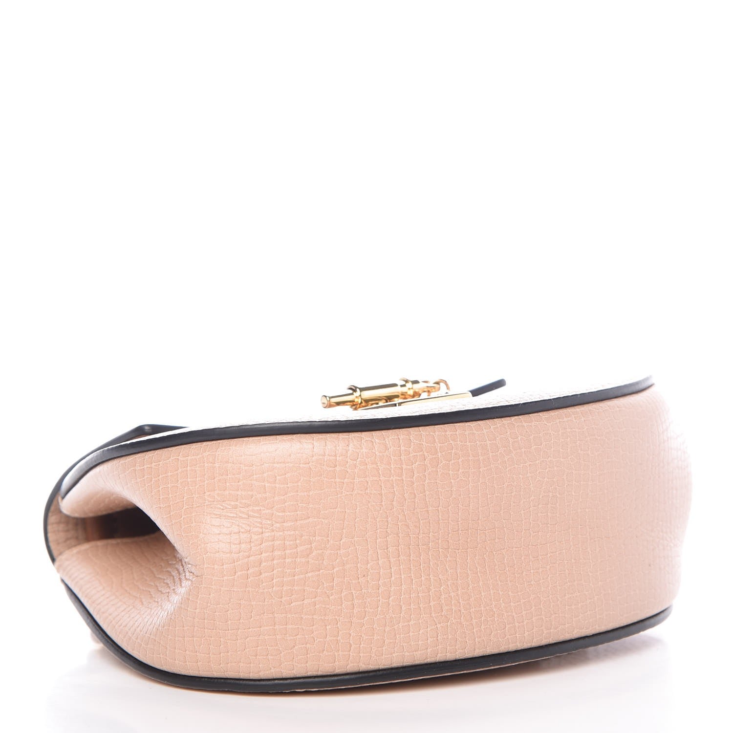 Chloe Textured Calfskin Lambskin Nano Drew Shoulder Bag Powder Beige Caramel 4 of 7