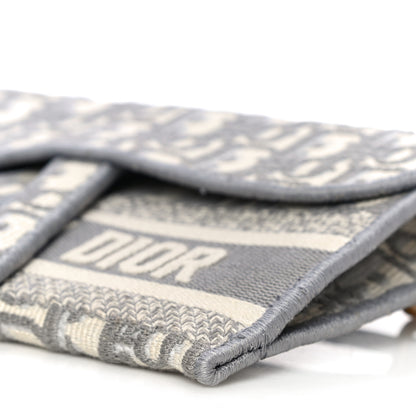 Christian Dior Oblique Slim Saddle Pouch Grey 10 of 11