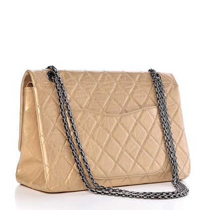 Chanel Metallic Aged Calfskin Quilted 2.55 Reissue 227 Flap Gold 3 of 16