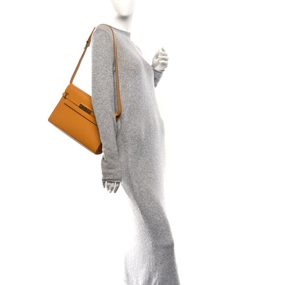 Saint Laurent Smooth Calfskin Manhattan Baguette Tangerine 2 of 10