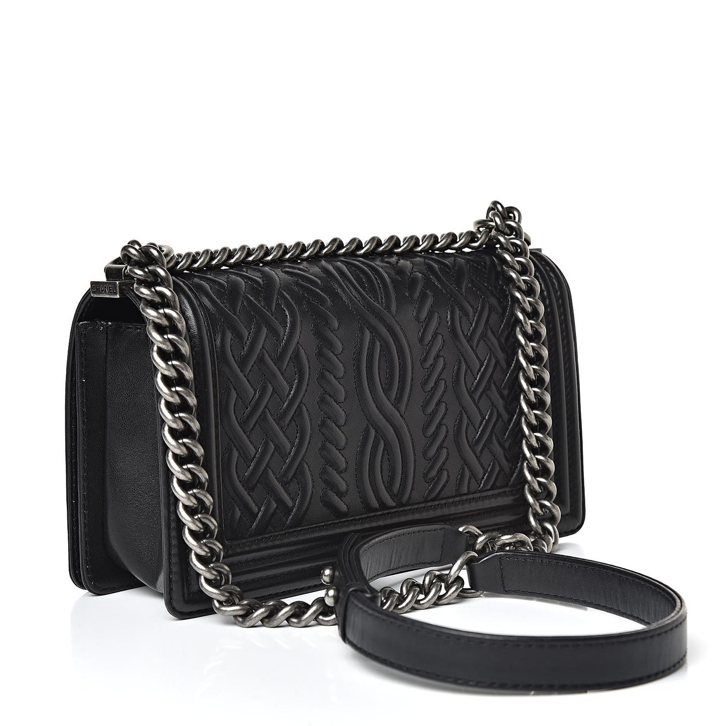 Lambskin Medium Celtic Boy Flap Black