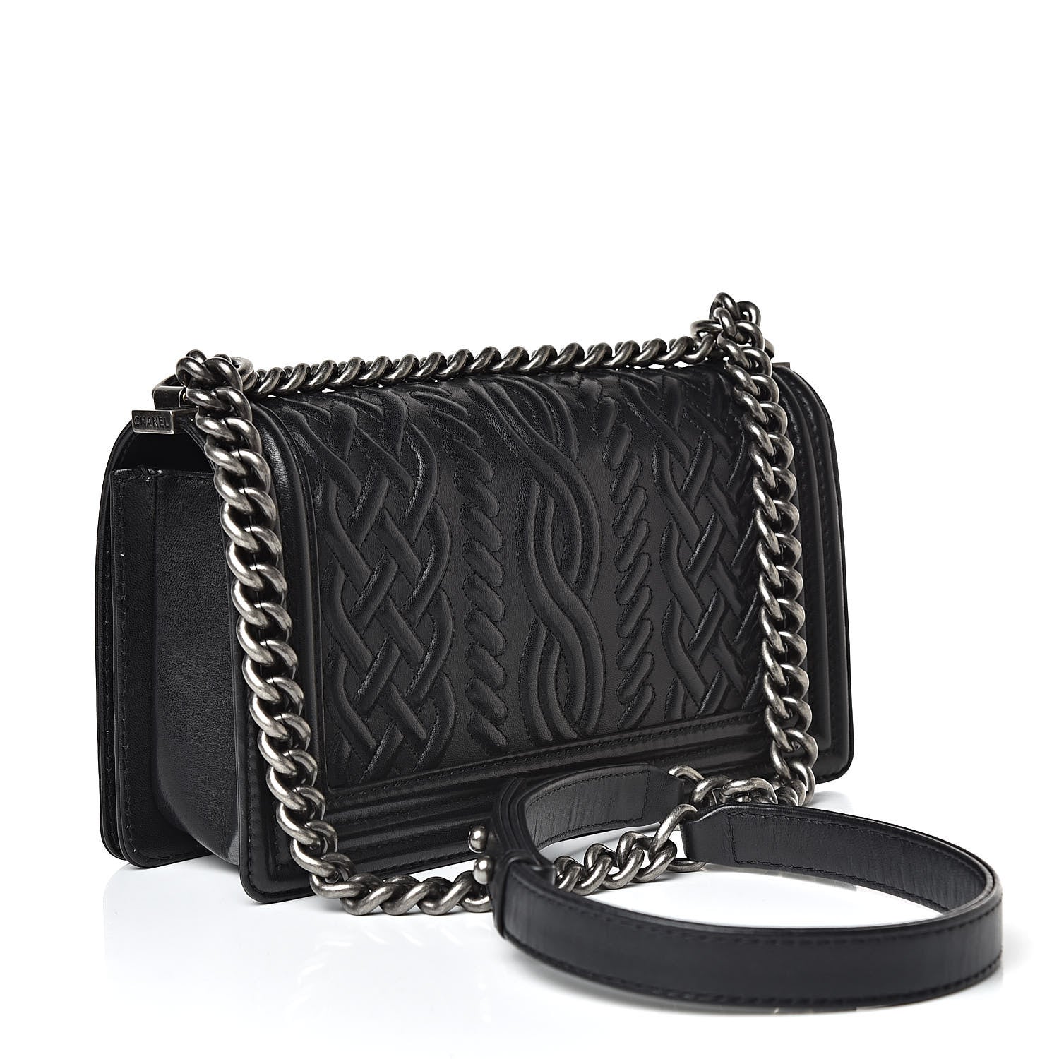 Chanel Lambskin Medium Celtic Boy Flap Black 3 of 18