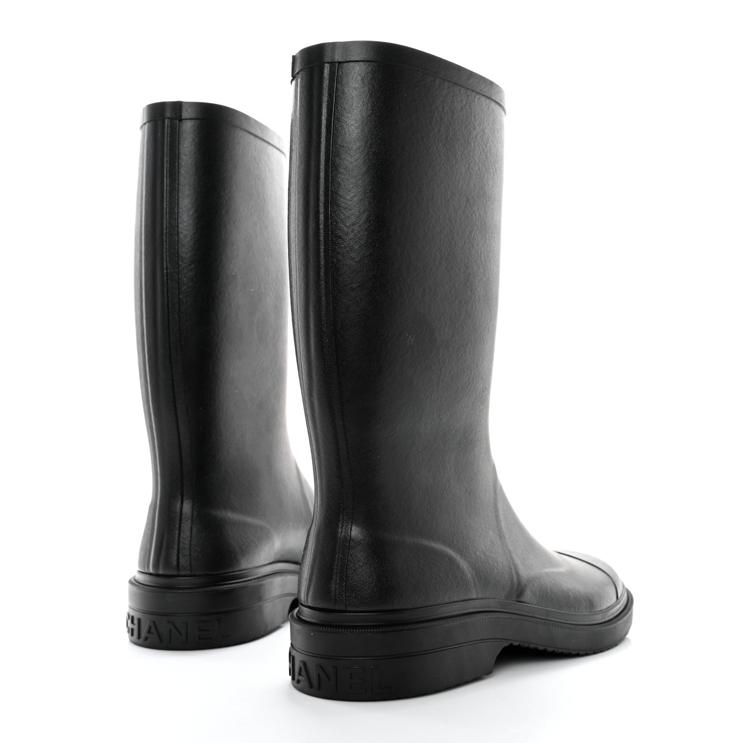Chanel Caoutchouk CC High Boots 42 Black 4 of 9