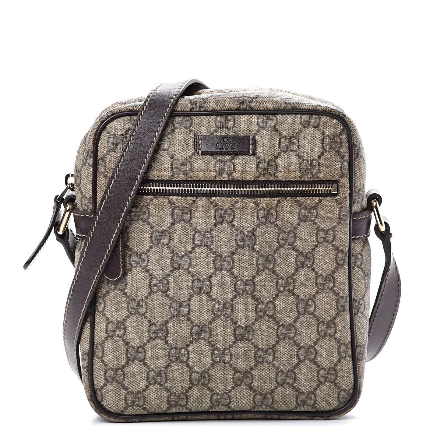 GG Plus Monogram Messenger Bag Dark Brown