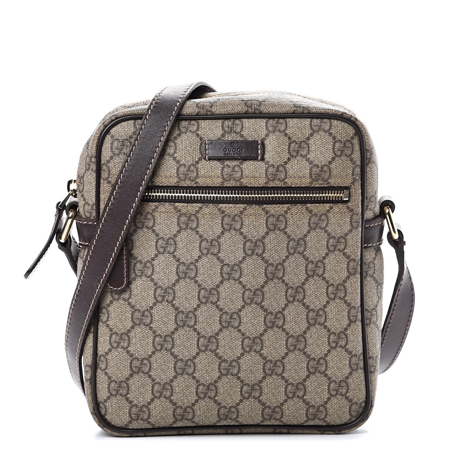 Gucci GG Plus Monogram Messenger Bag Dark Brown 1 of 15