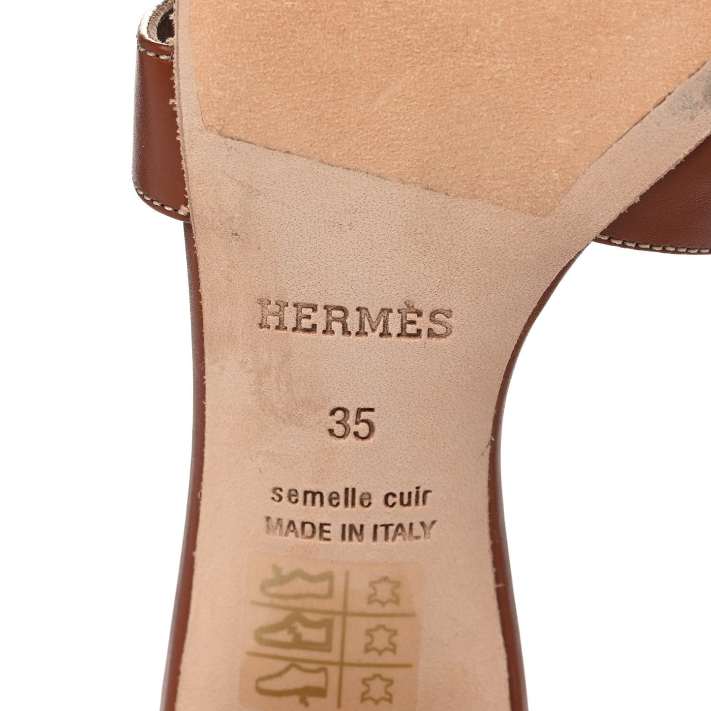 Calfskin Oasis Sandals 35 Gold