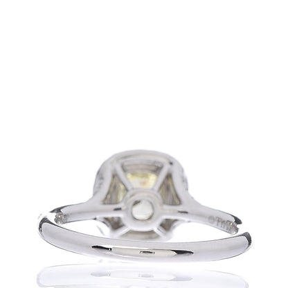 Tiffany Platinum 18K Yellow Gold Fancy Yellow Diamond .53ct Soleste Engagement Ring 50 5.5 4 of 7