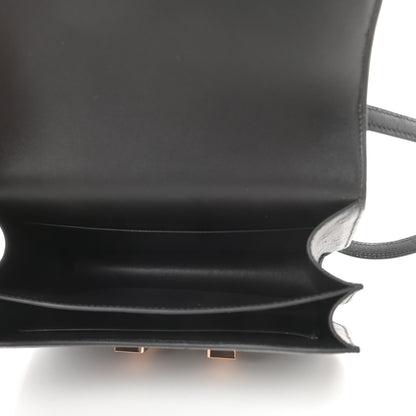 Hermes Ostrich Constance 18 Black 5 of 11