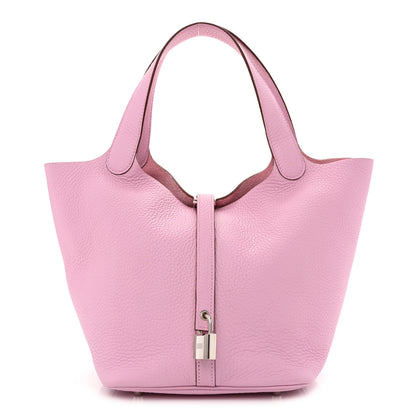 Hermes Taurillon Clemence Picotin Lock 22 MM Mauve Sylvestre 1 of 11