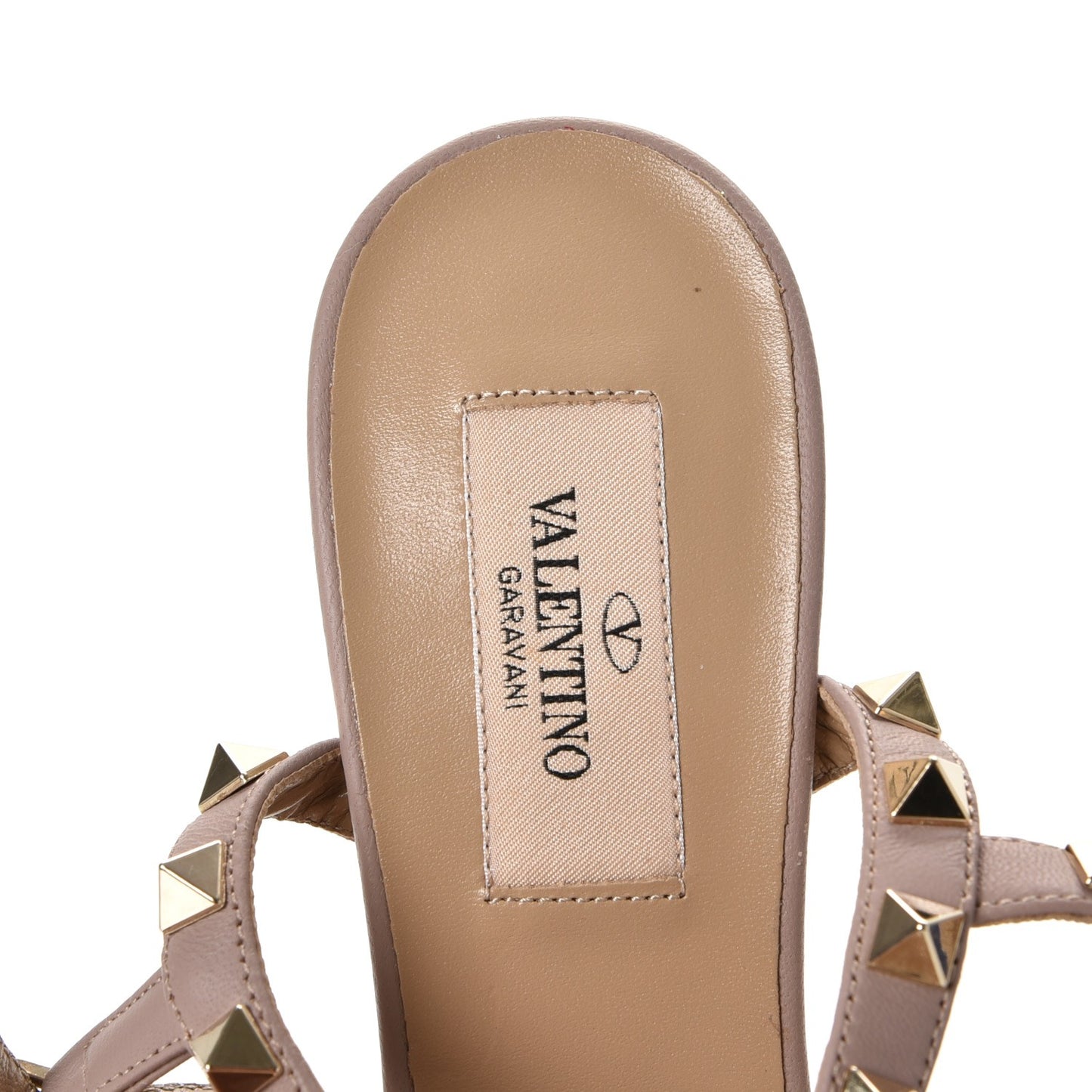 Nappa Rockstud Ankle Strap 65mm Pumps 37 Naples Yellow Poudre