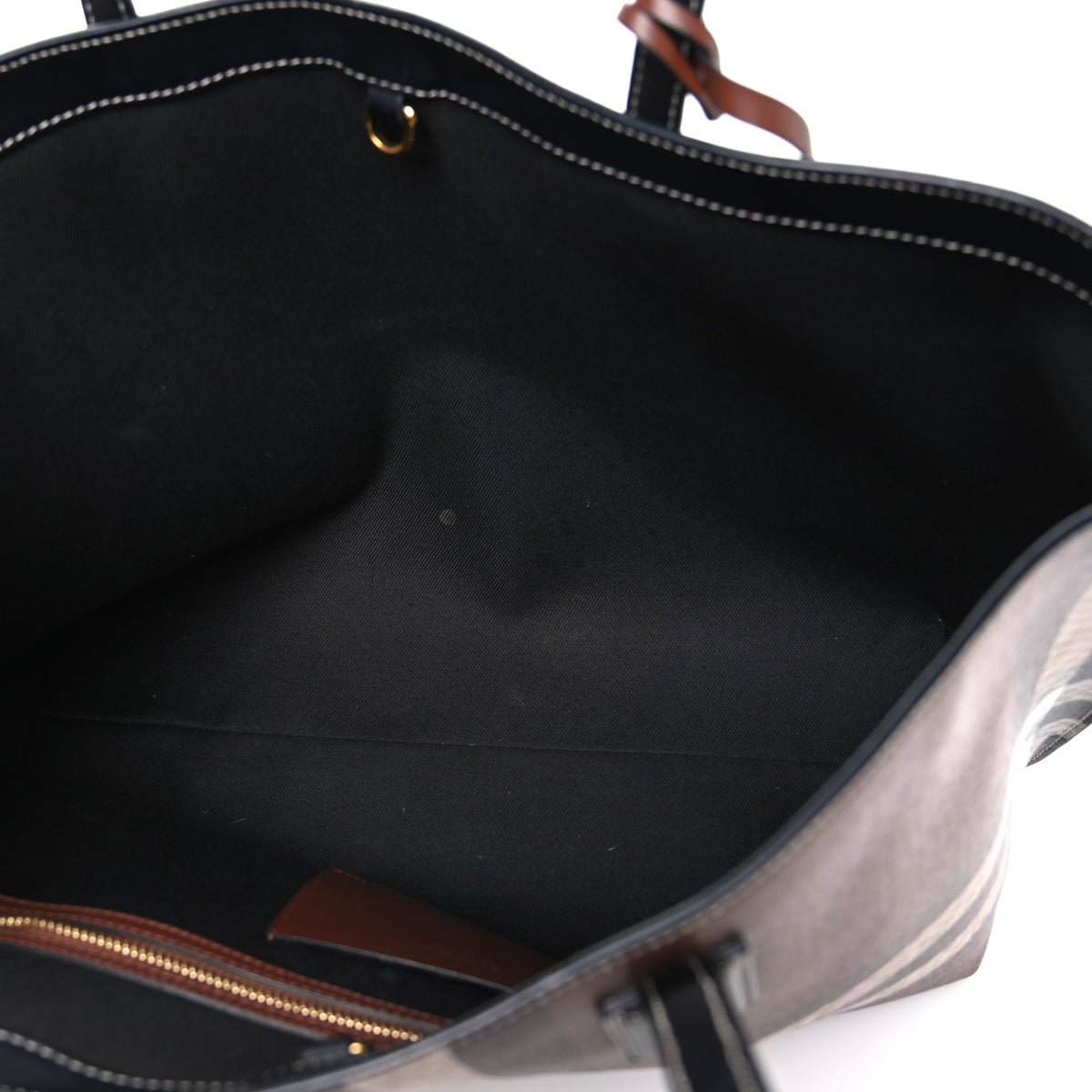 Burberry E-Canvas Check Medium Soft TB Tote Dark Birch Brown 5 of 12