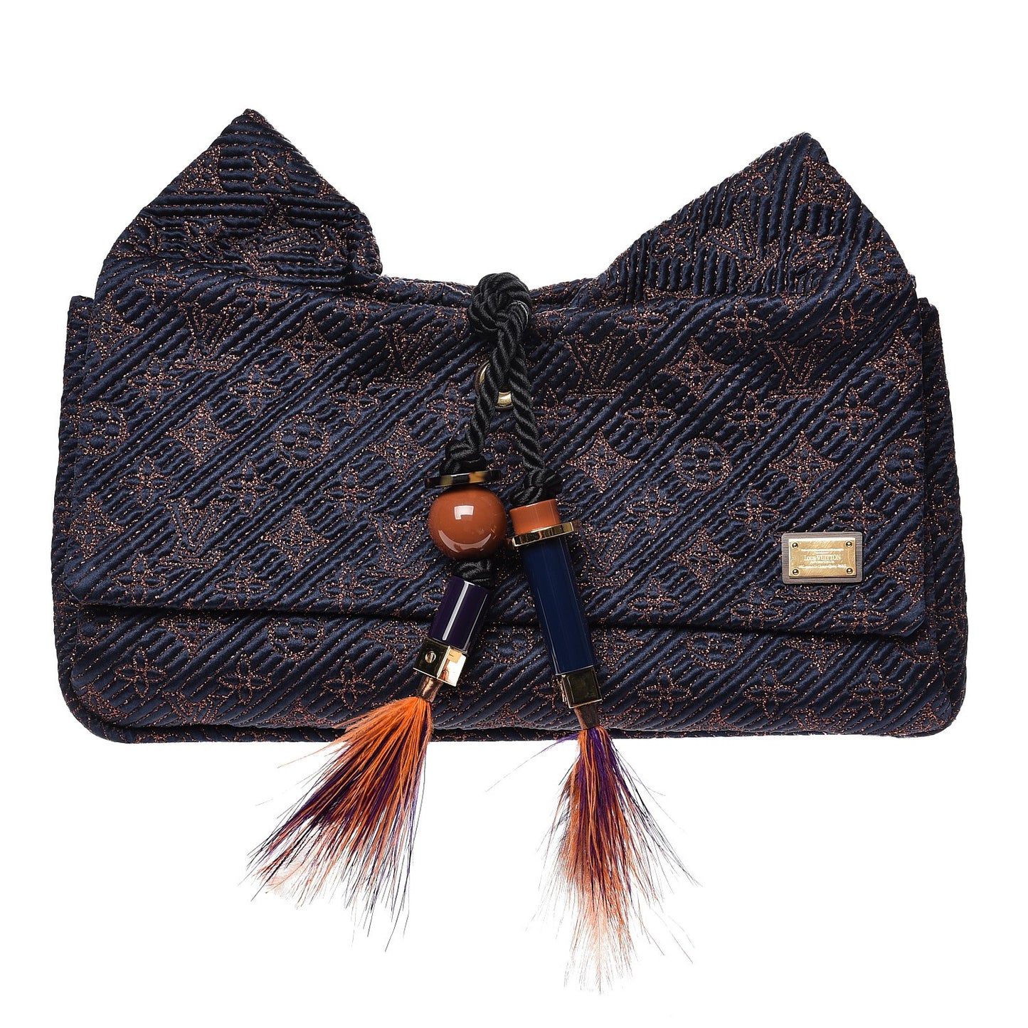 Monogram Metisse African Queen Clutch Indigo