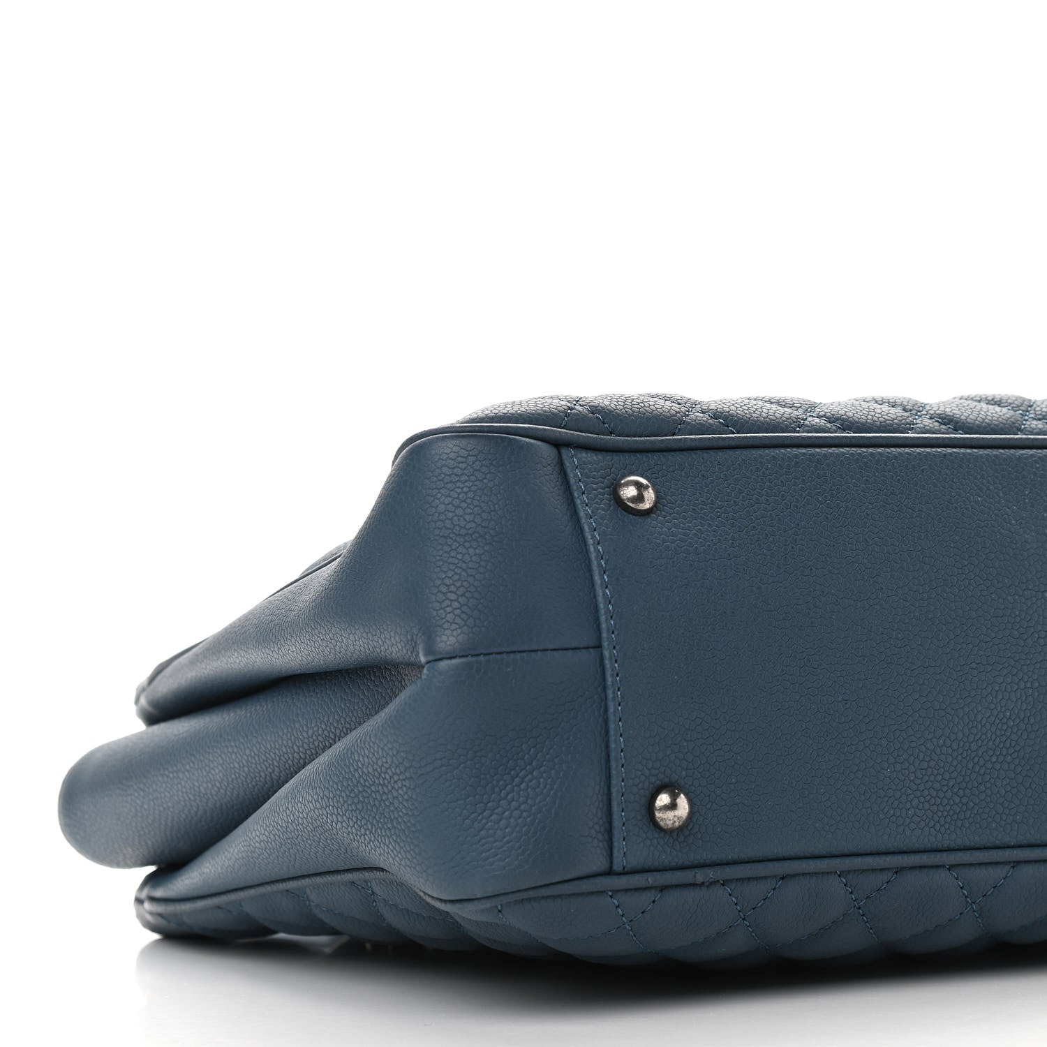 Chanel Caviar Quilted Medium Rock In Rome Tote Blue 5 of 11
