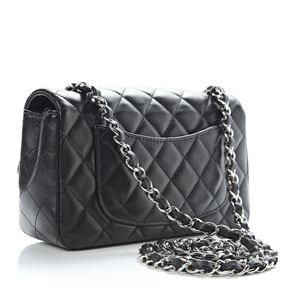 Chanel Lambskin Quilted Mini Rectangular Flap Black 3 of 11