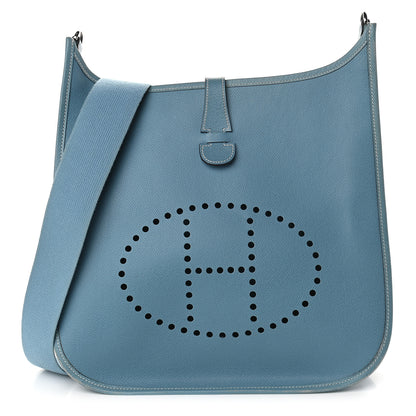 Hermes Epsom Evelyne GM Blue Jean 1 of 9