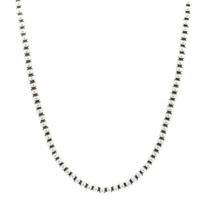 Tiffany Sterling Silver 4mm Beads Toggle Necklace 1 of 5