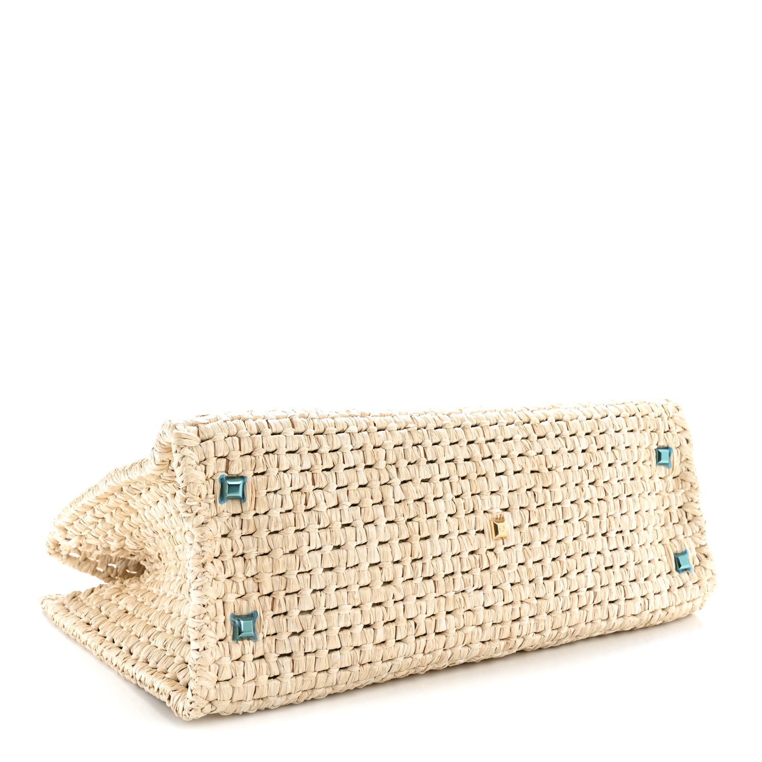Salvatore Ferragamo Raffia XL Studio Box Tote Natural 5 of 10