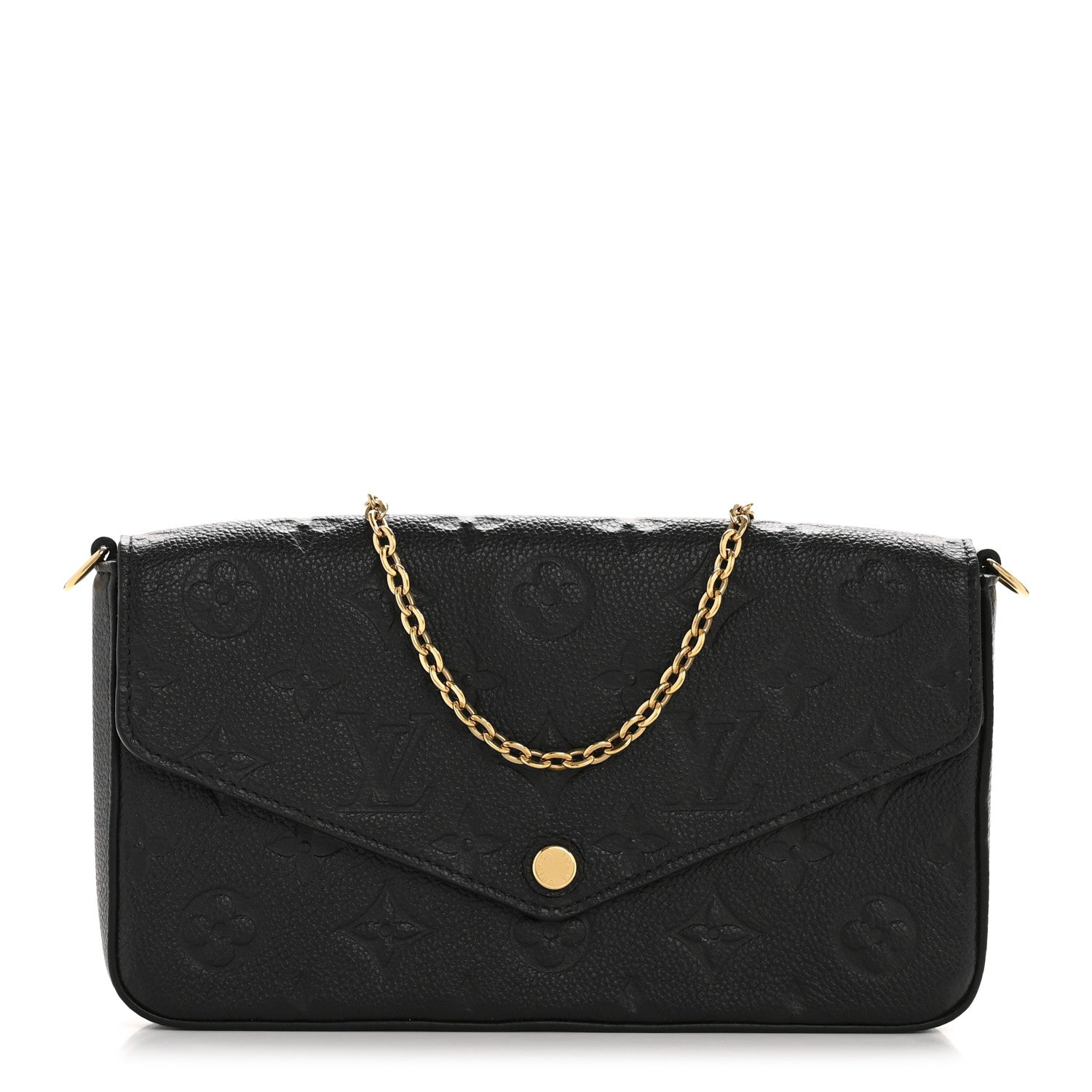 Louis Vuitton Empreinte Pochette Felicie Chain Wallet Black 1 of 12