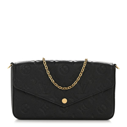 Louis Vuitton Empreinte Pochette Felicie Chain Wallet Black 1 of 12