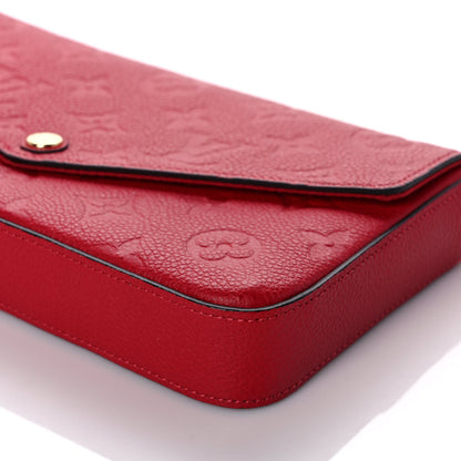 Louis Vuitton Empreinte Pochette Felicie Chain Wallet Scarlet 10 of 11