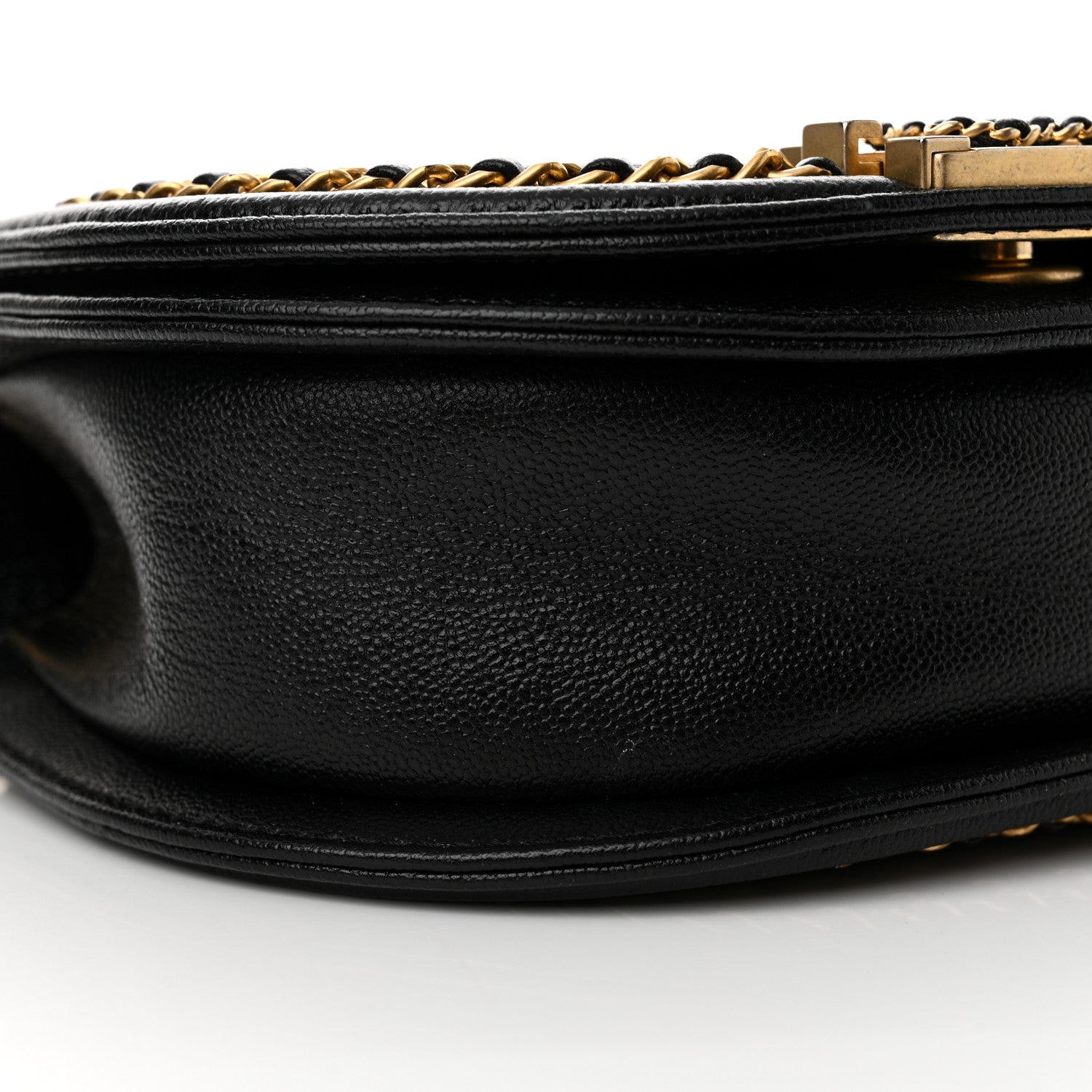 Chanel Caviar Quilted Small Chain Around Boy Messenger Bag Black 9 of 10