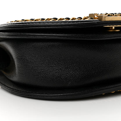 Chanel Caviar Quilted Small Chain Around Boy Messenger Bag Black 9 of 10