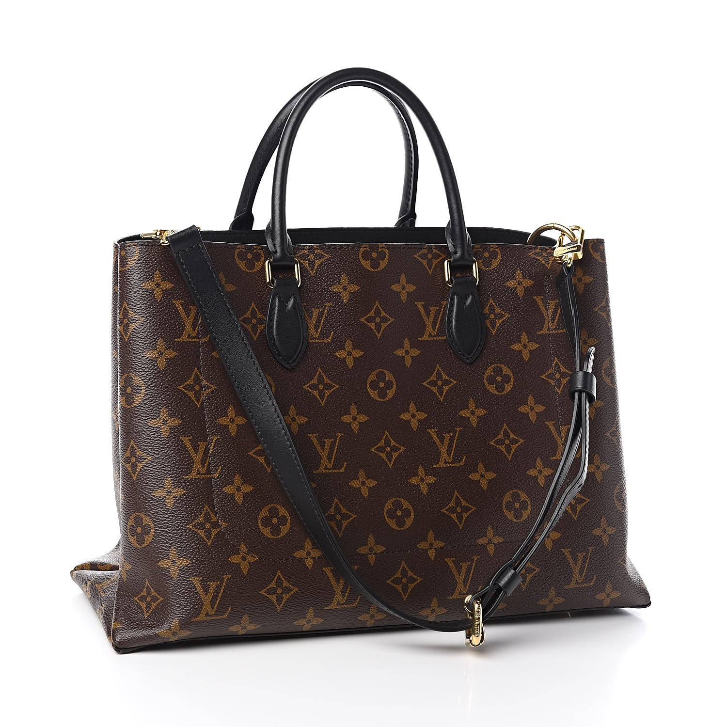 Louis Vuitton Monogram Flower Tote Black 3 of 18