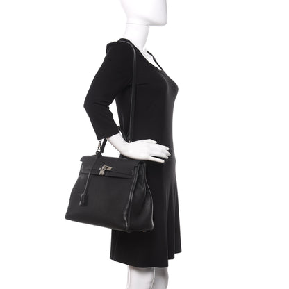 Hermes Fjord Kelly Retourne 35 Black 2 of 19