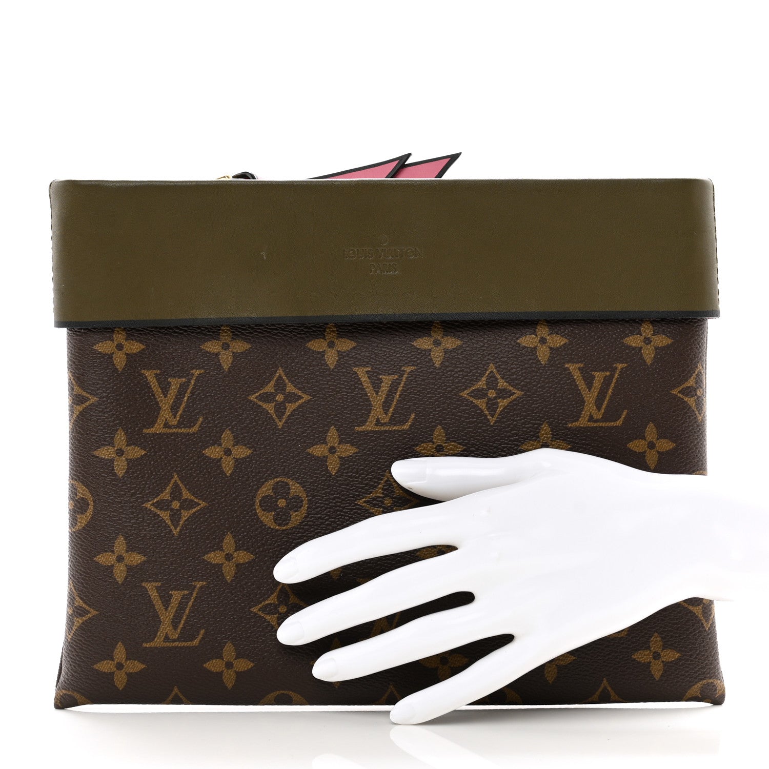 Louis Vuitton Monogram Tuileries Pochette Kaki 2 of 6
