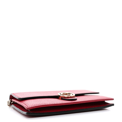 Gucci Dollar Calfskin Interlocking G Chain Wallet Red 4 of 12