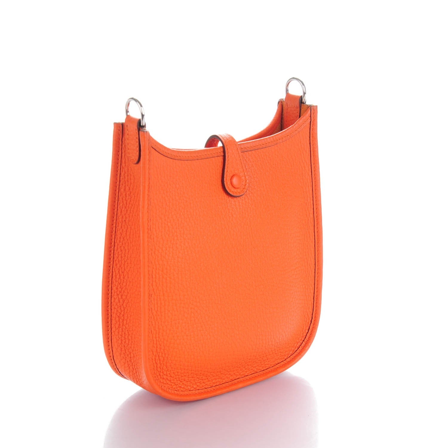 Hermes Taurillon Clemence Evelyne TPM Orange 3 of 7