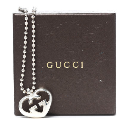 Gucci Sterling Silver Britt Heart Pendant Necklace 7 of 7