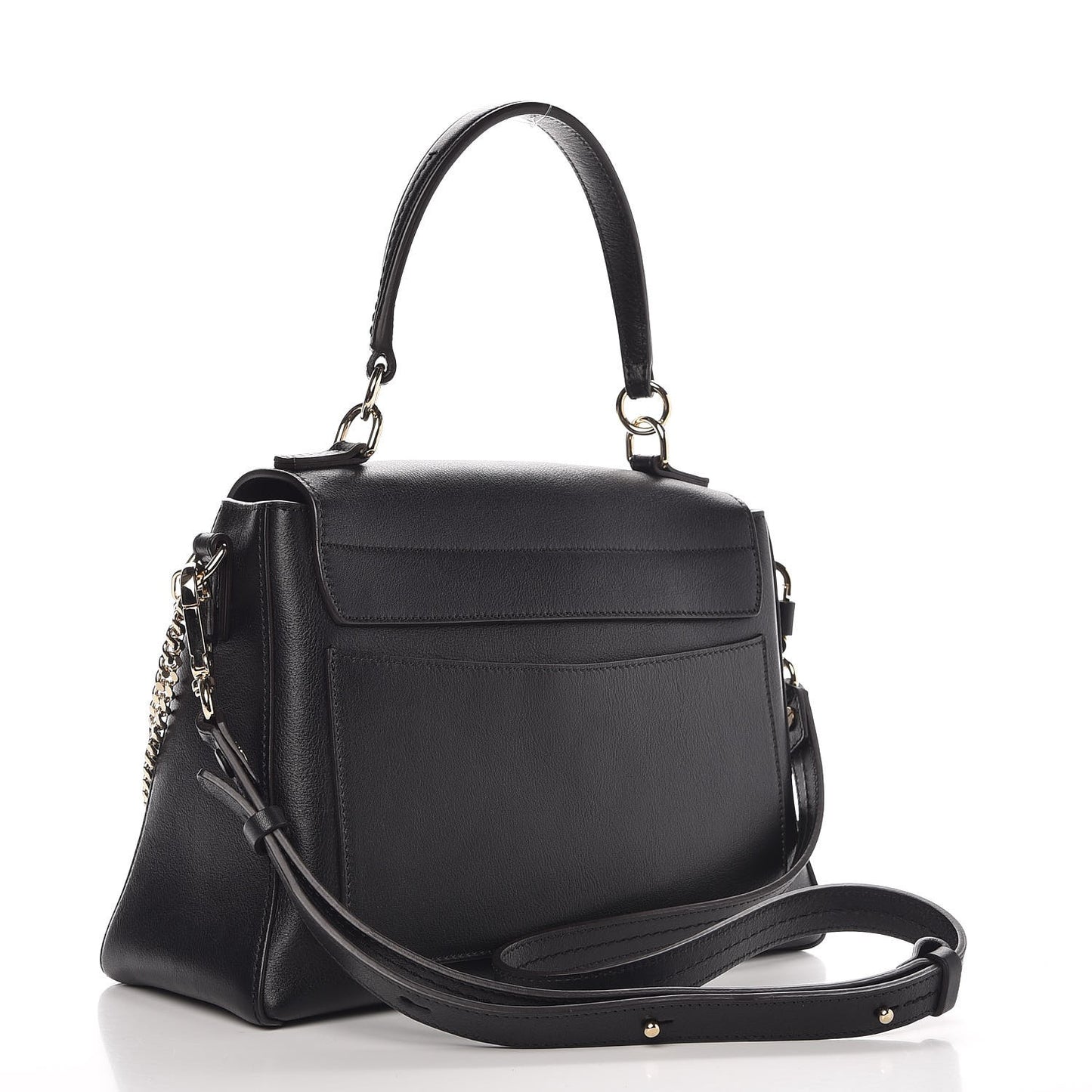 Calfskin Small Faye Day Shoulder Bag Black