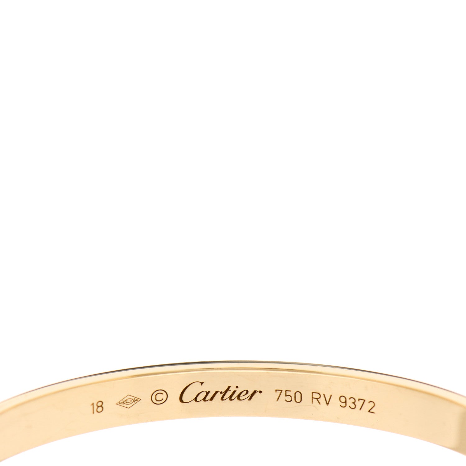 Cartier 18K Yellow Gold LOVE Cuff Bracelet 18 3 of 3