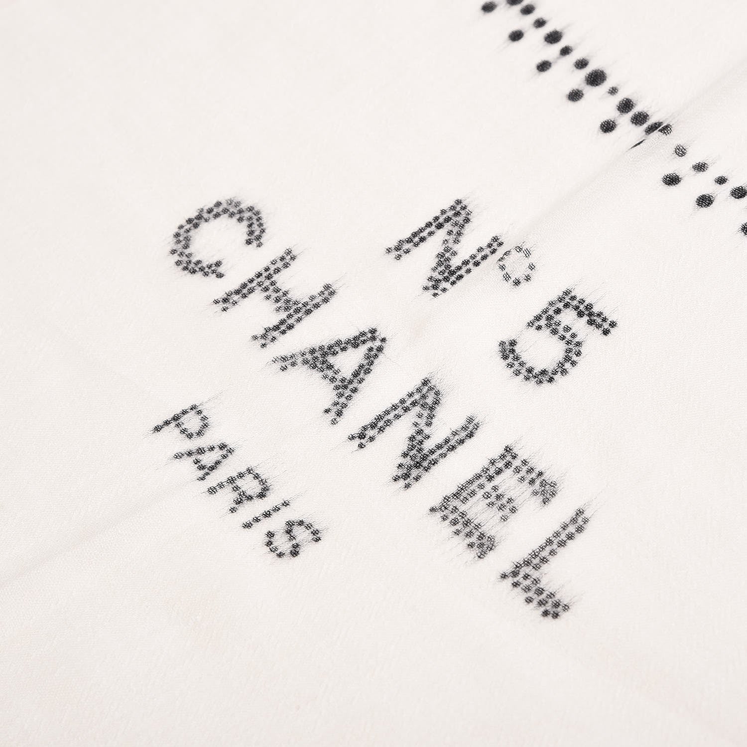 Chanel Cashmere CC Scarf White 6 of 7