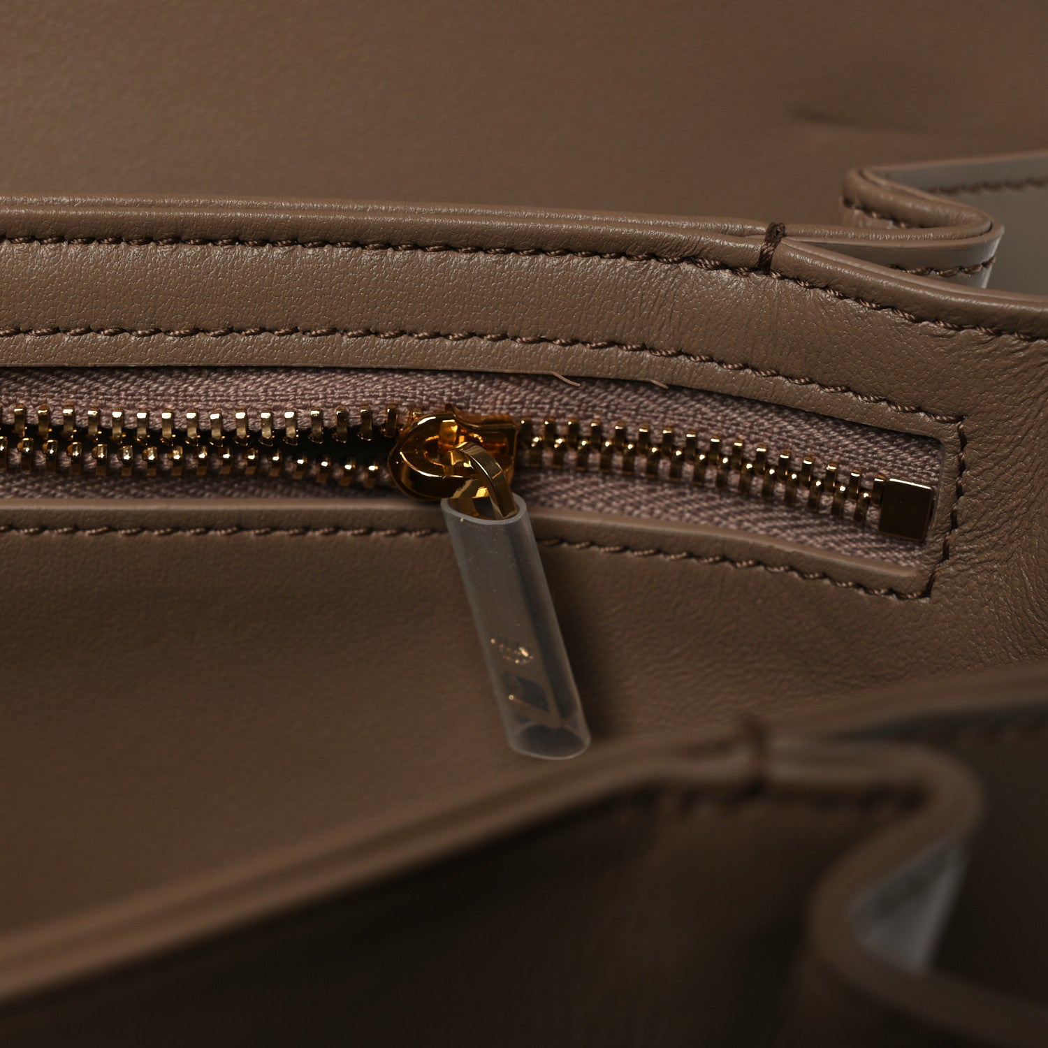 Celine Shiny Calfskin Medium Triomphe Smoked Brown 13 of 14