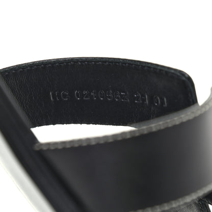Hermes Box Calfskin Oran Sandals 40.5 Black 8 of 9